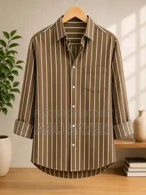 Men's Stylish Vertical Stripe Long Sleeve Shirt