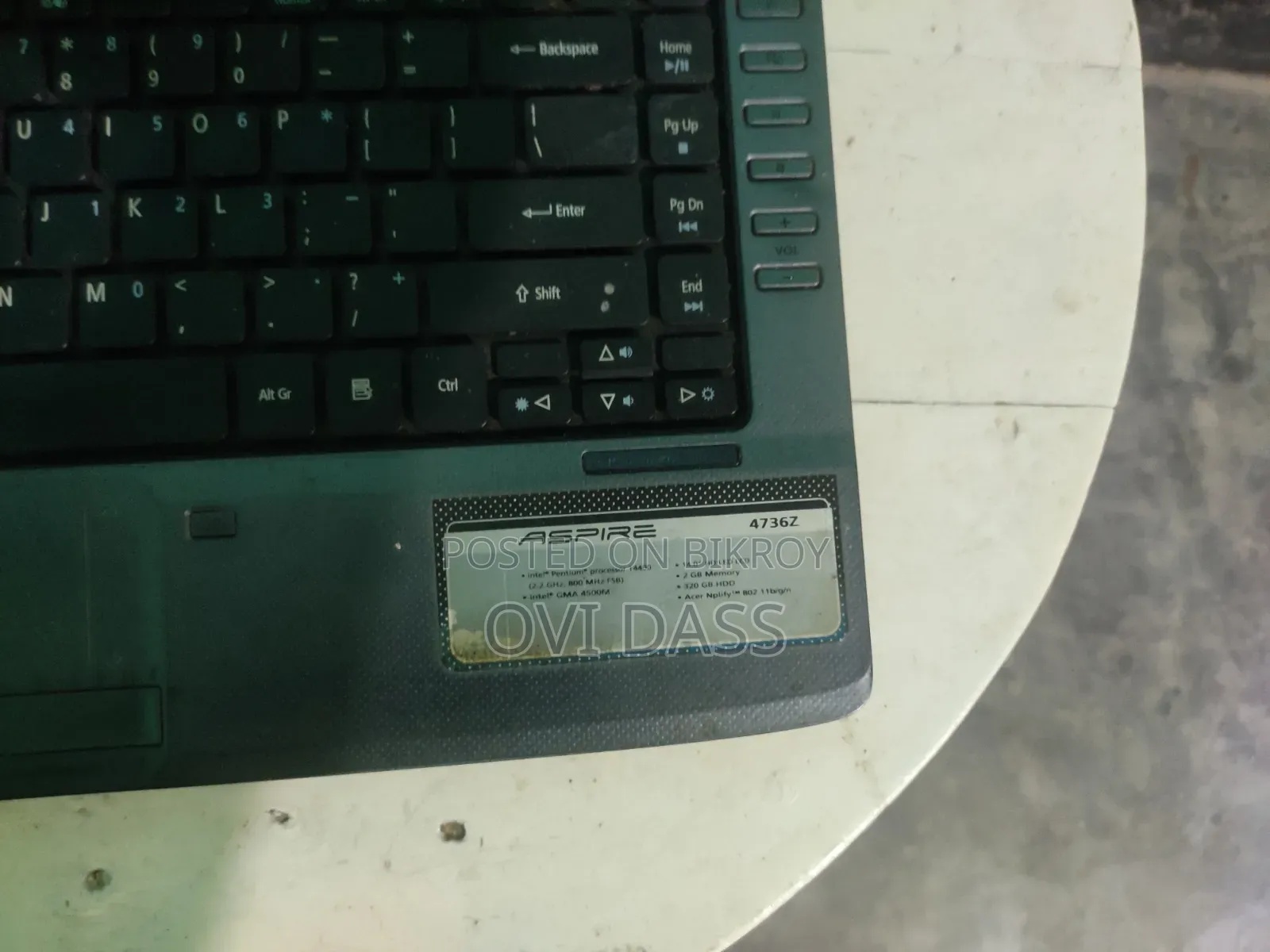 Laptop Acer Aspire 4736Z 2GB Intel Pentium SSD 256GB