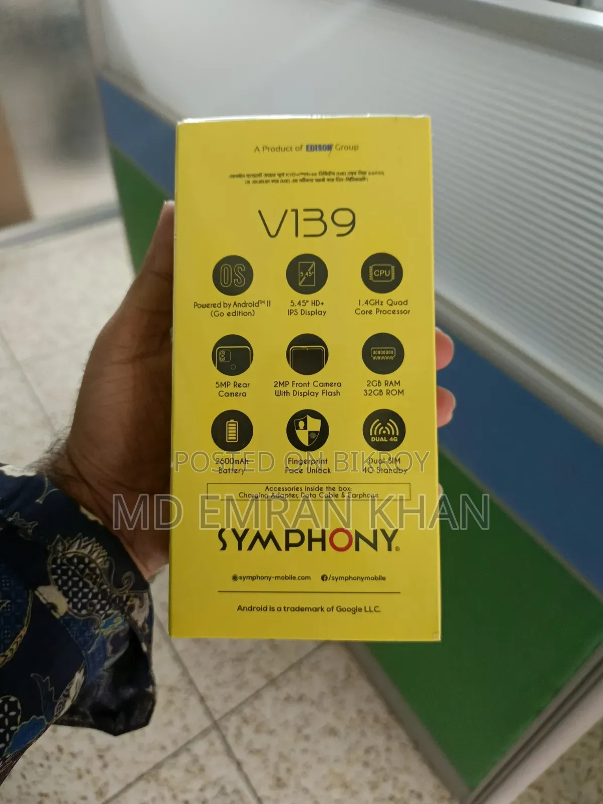New Symphony V139 32 GB Blue