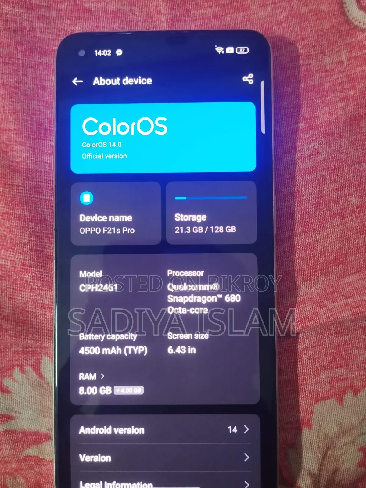 Oppo F21s Pro 128 GB White