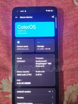 Oppo F21s Pro 128 GB White
