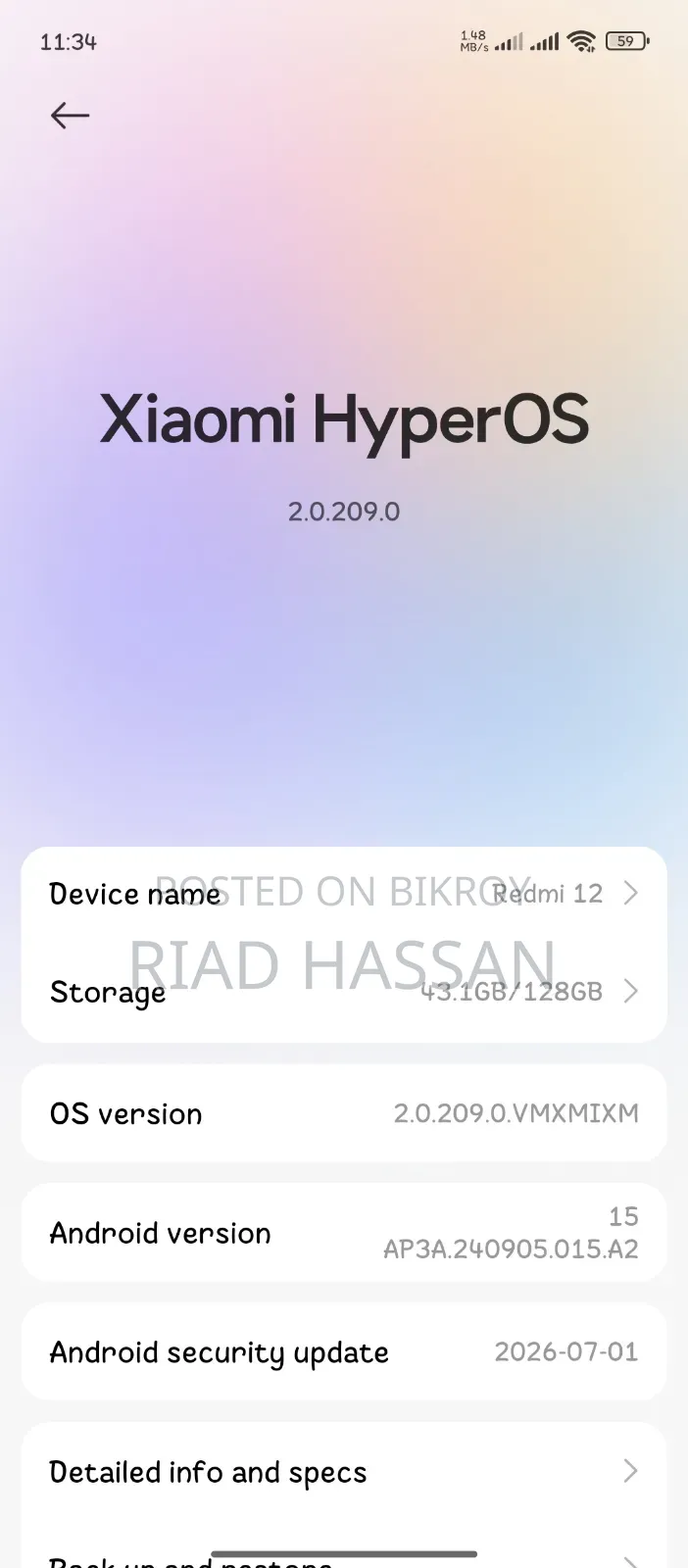 Xiaomi Redmi 12 128 GB Black
