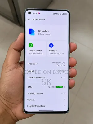 অপো রেনো৬ প্রো ৫জি ২৫৬ জিবি কালো