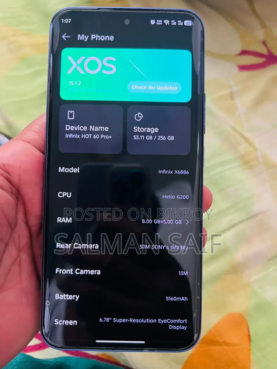 Infinix Hot 60 Pro+ 256 GB Blue