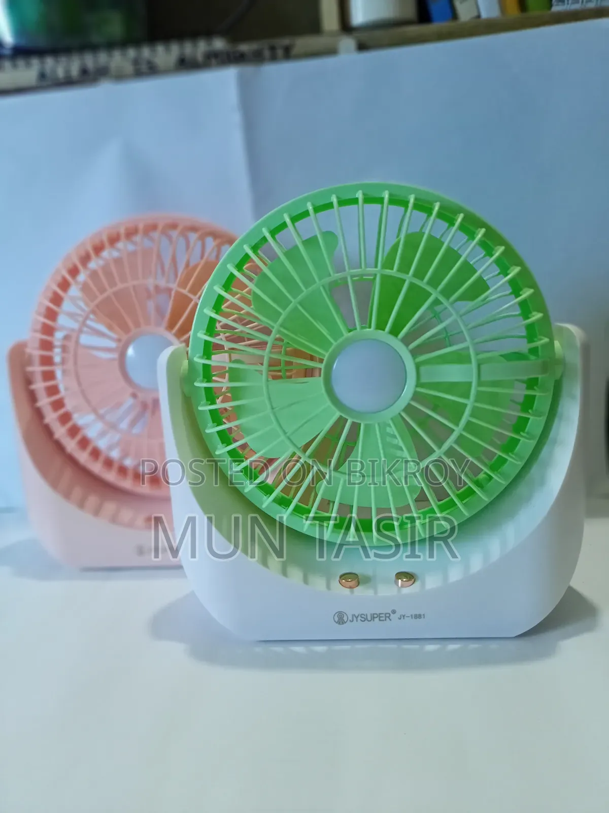 Rechargeable Fan With LED Light