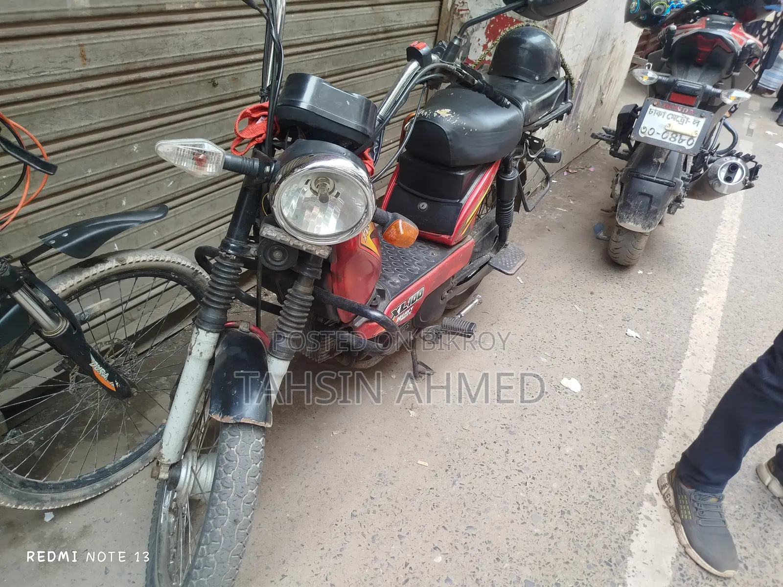 TVS XL 100 2017 Red