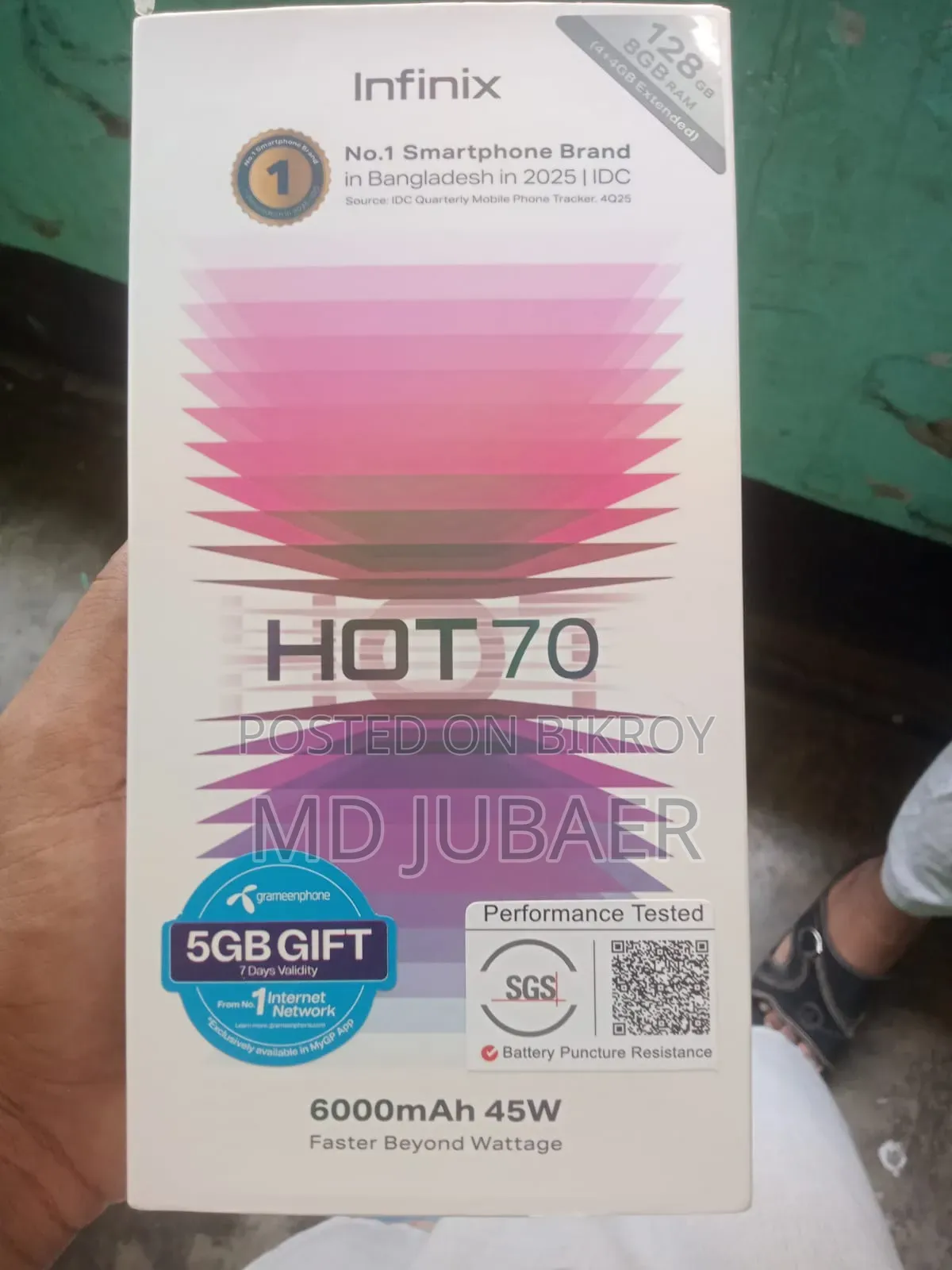 Infinix Hot 70 128 GB White