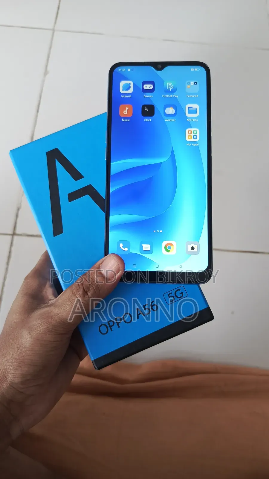 New Oppo A56 5G 256 GB Blue