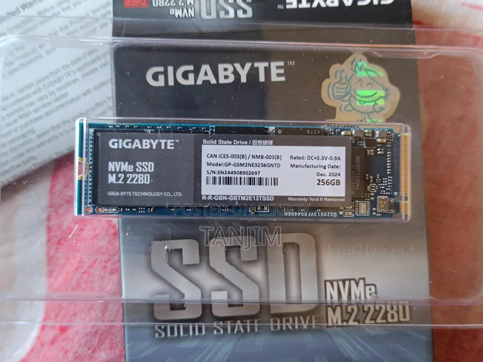 Gigabyte 256gb M.2 Nvme SSD