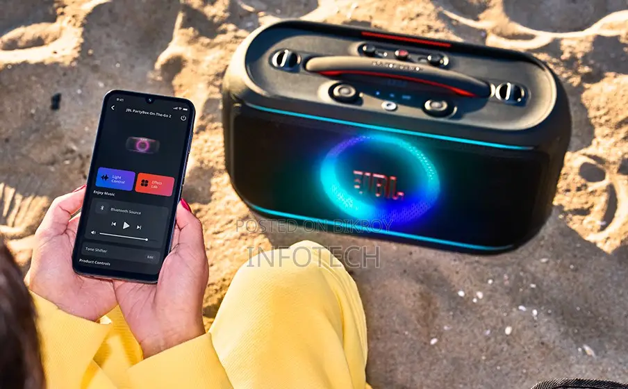 JBL PartyBox on-the-Go 2 Plus Portable Bluetooth Speaker With Mic