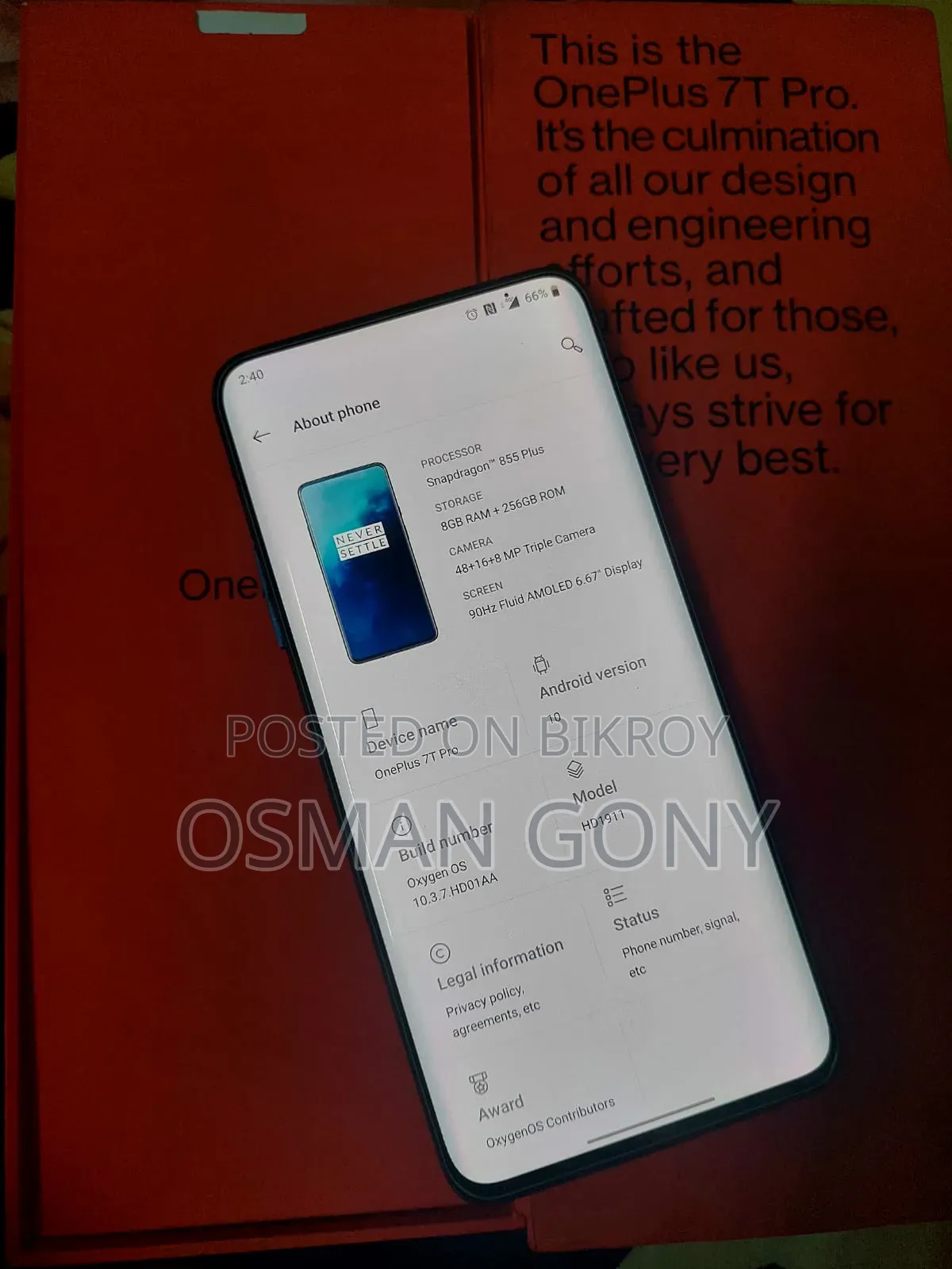 OnePlus 7T Pro 256 GB Blue