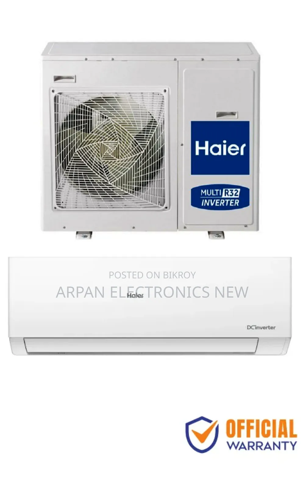 Haier Inverter AC 1.6 Ton Closed Design Dustproof and Beautiful