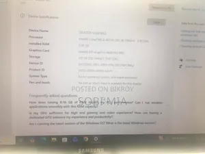 Desktop Computer Samsung 8GB Intel Core i5 SSD 500GB