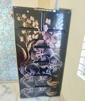 Beautiful 6 Drawer Plastic Wardrobe-Floral Design