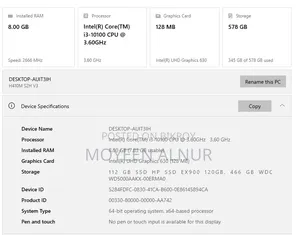 Desktop Computer Gigabyte GB-BLCE-4105 8GB Intel Core i3 HDD+SSD 500GB