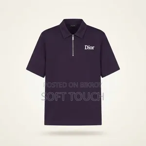 Luxury Dark Purple Half-Zip Polo Shirt
