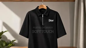 Luxury Dark Purple Half-Zip Polo Shirt