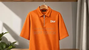 Luxury Dark Purple Half-Zip Polo Shirt