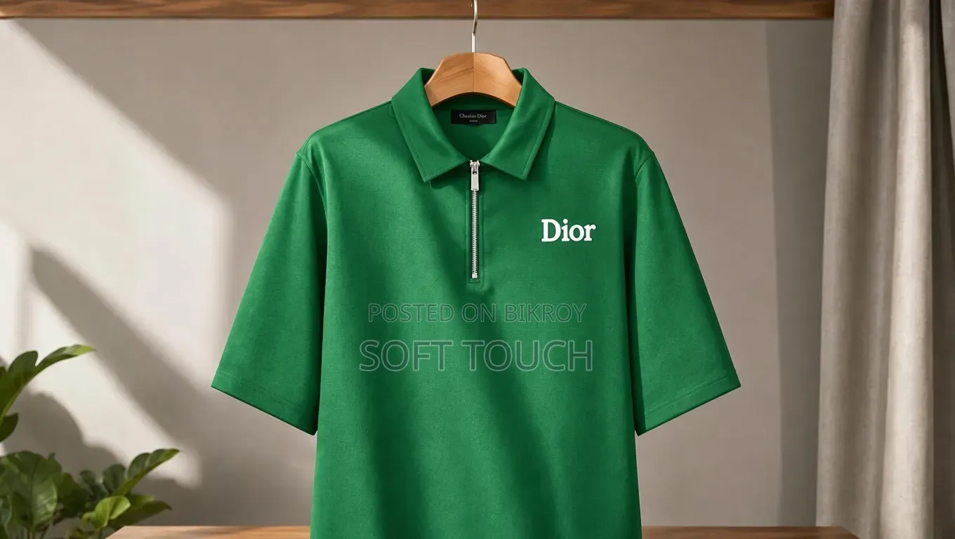 Luxury Dark Purple Half-Zip Polo Shirt