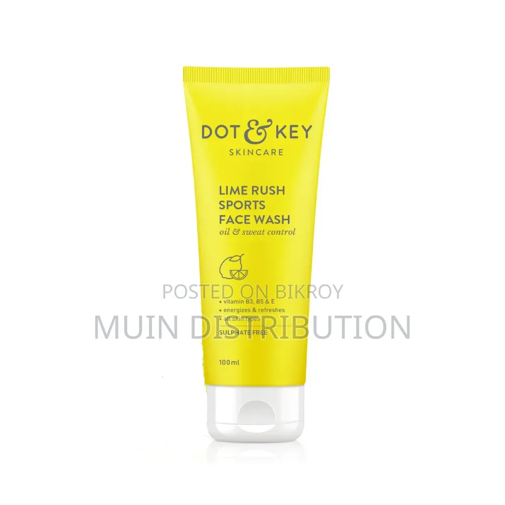 Dot & Key Lime Rush Sports Face Wash for Oil & Sweat Control – 100ml
