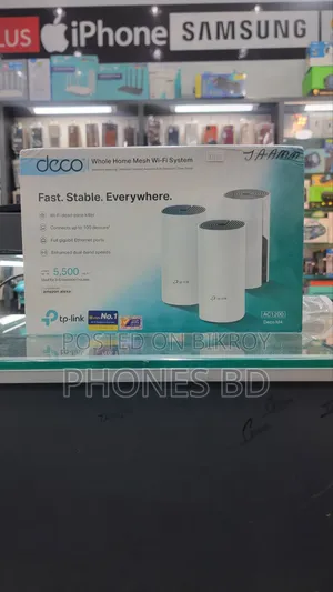 টিপি-লিংক ডেকো এম৪ এসি১২০০ ডুয়াল-ব্য্যান্ড মেশ রাউটার (৩ প্যাক)