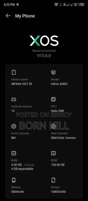 Infinix Hot 30 128 GB Black