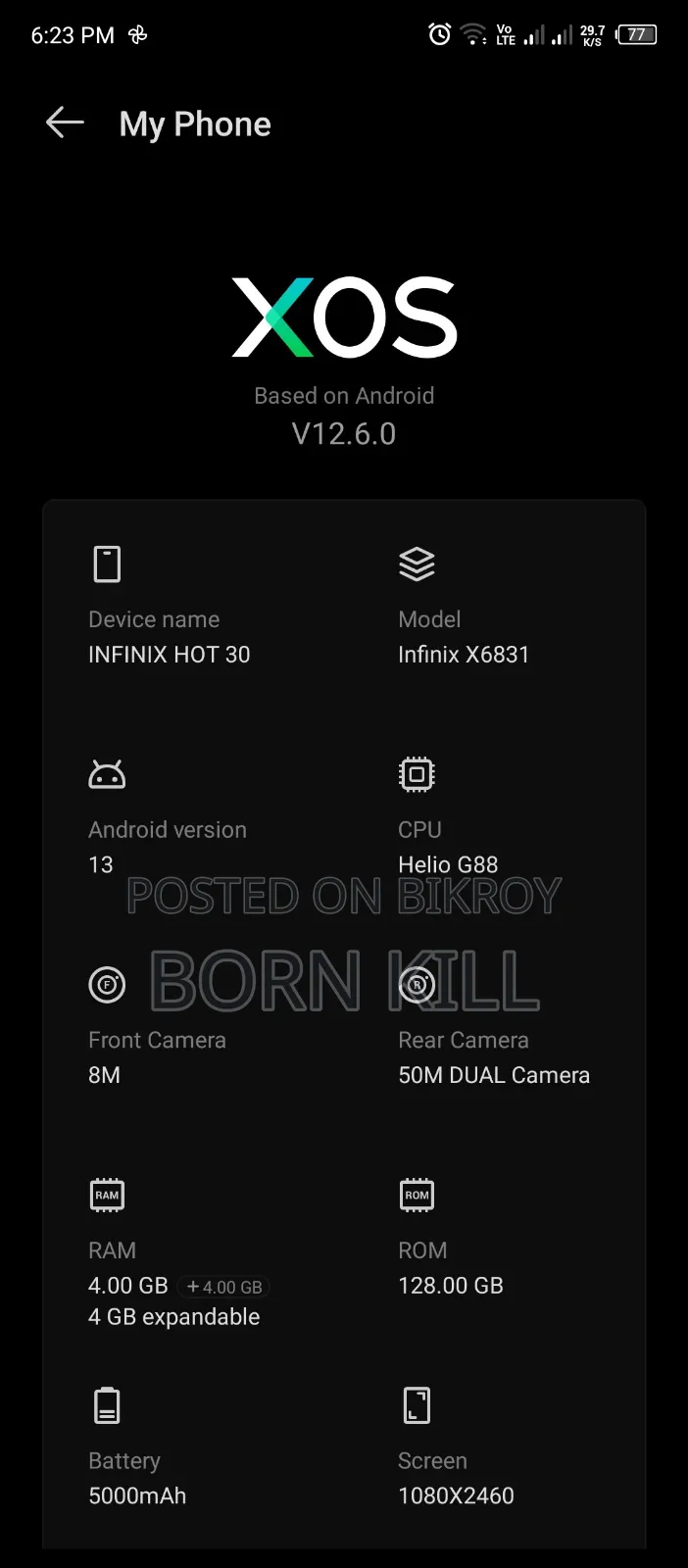 Infinix Hot 30 128 GB Black