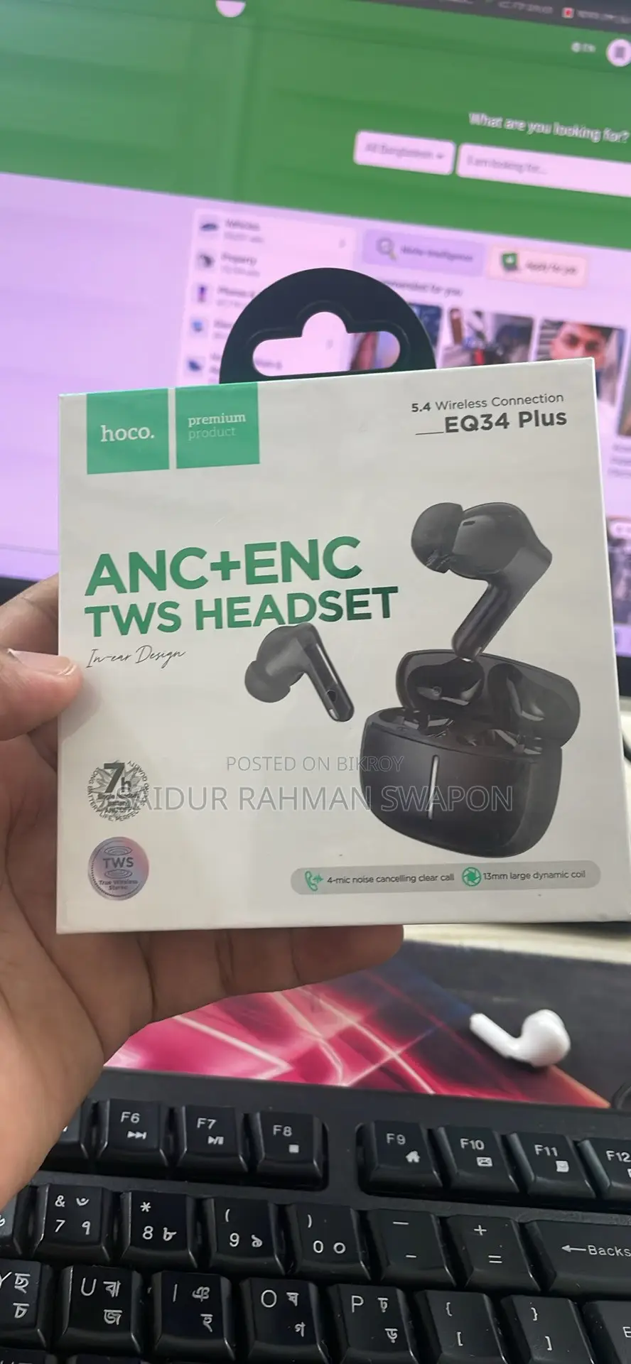 Hoco Eq34 Plus True Wireless Earbuds