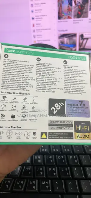 Hoco Eq34 Plus True Wireless Earbuds