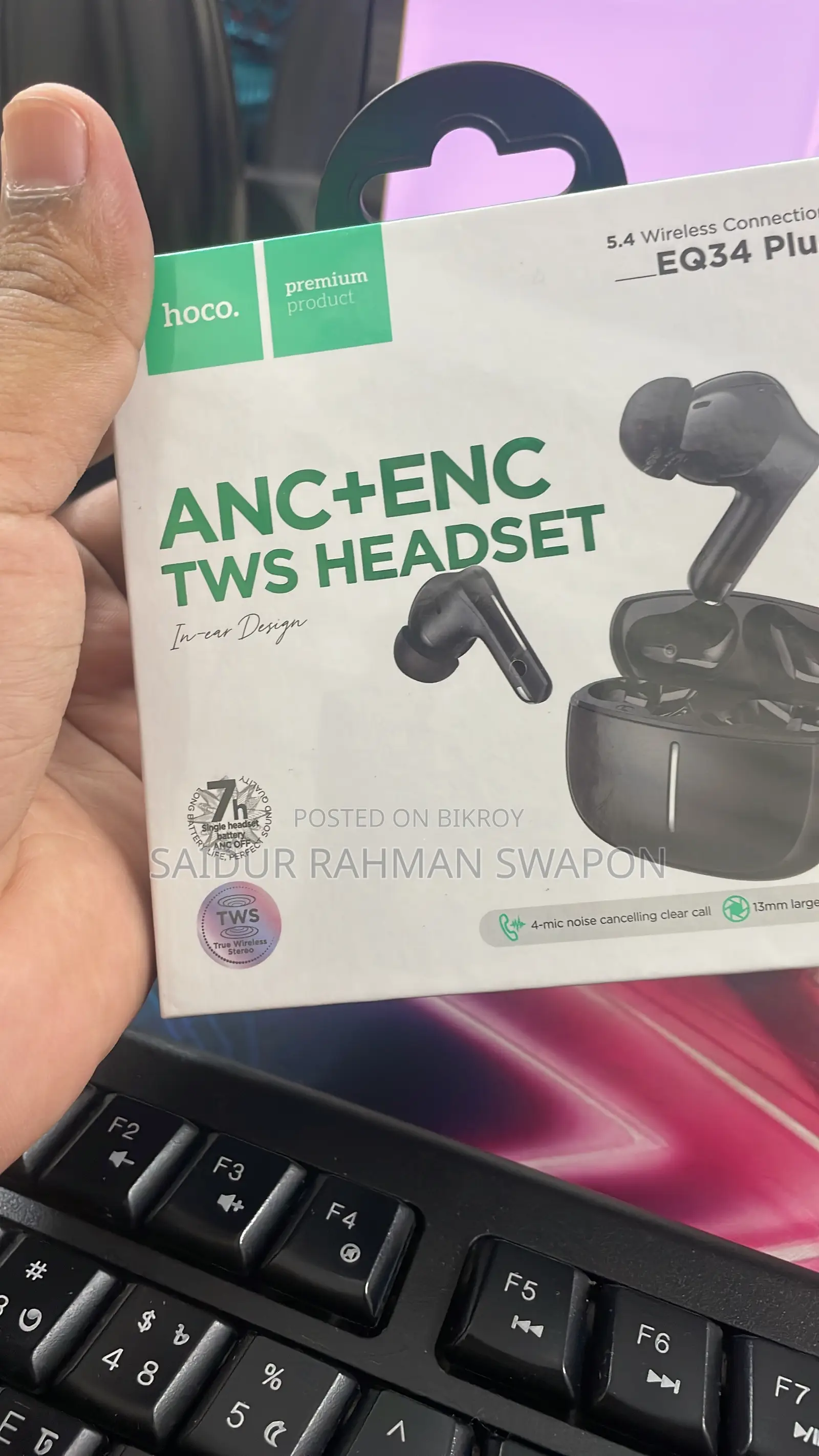Hoco Eq34 Plus True Wireless Earbuds