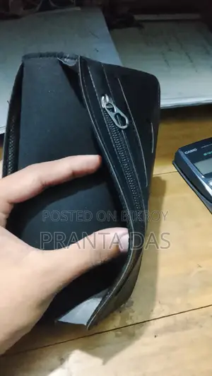Black Leather Long Wallet