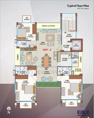3bdrm Apartment in Ayub'S Ark By Kunjo, Basundhara for sale