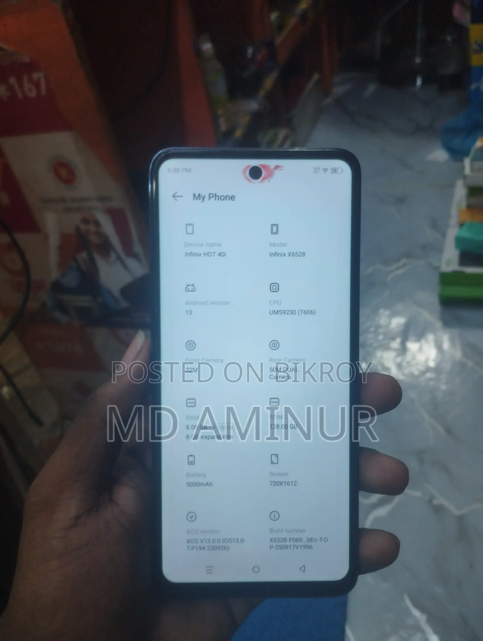 Infinix Hot 40i 128 GB Black