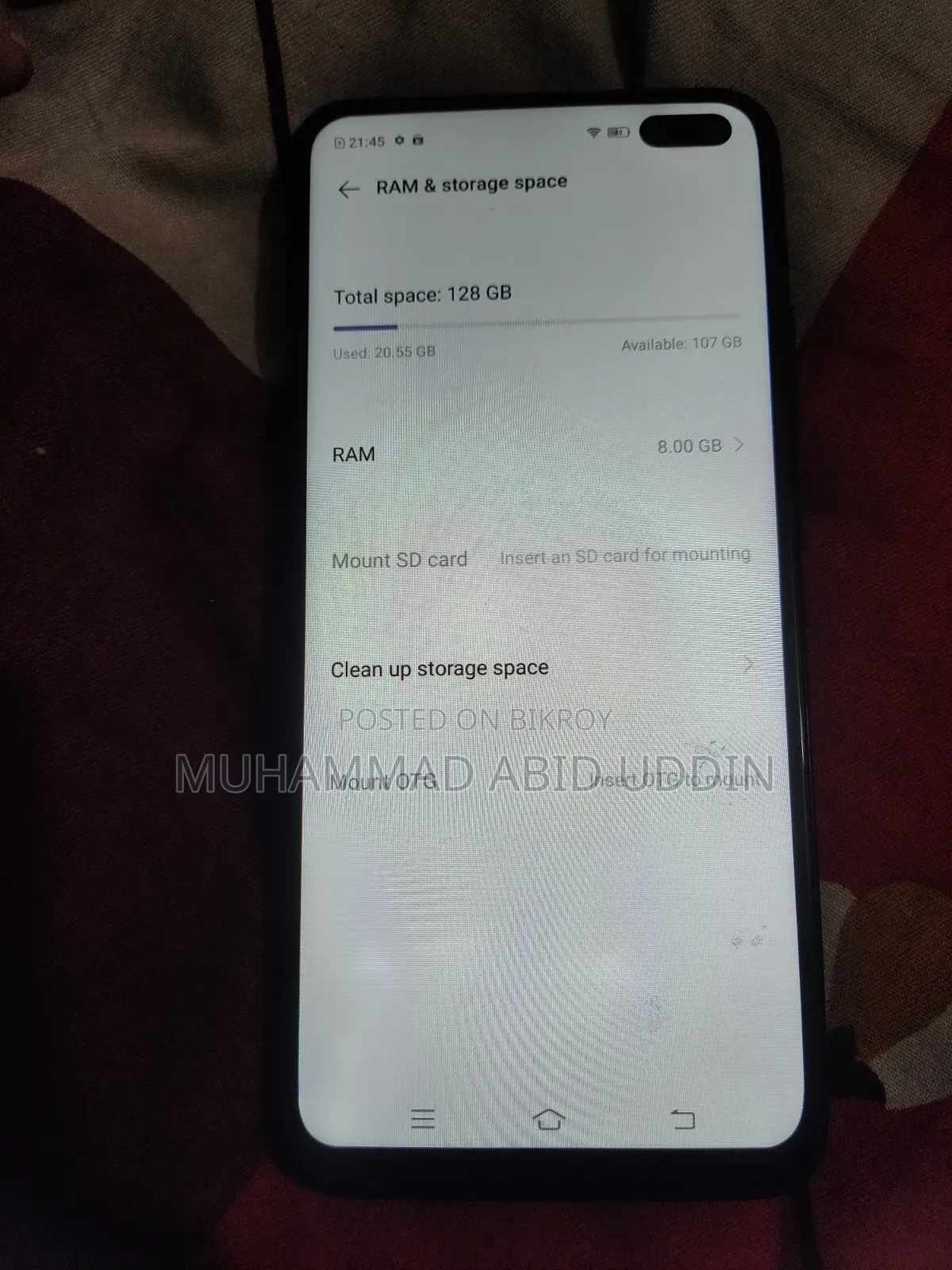 Vivo V19 128 GB Black