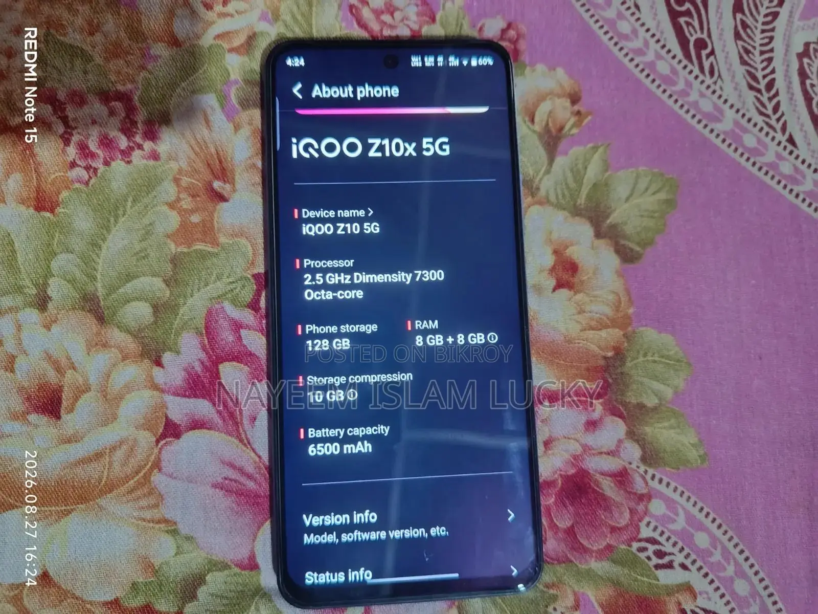 আইকিউওও জেড১০এক্স ১২৮ জিবি নীল