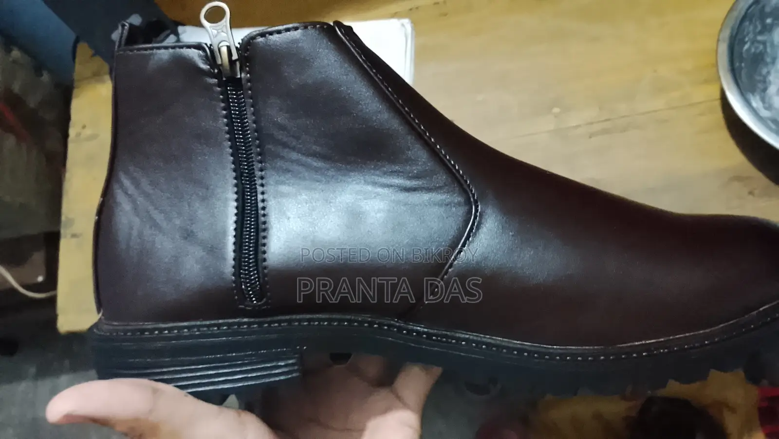 Dark Brown Leather Chelsea Boot