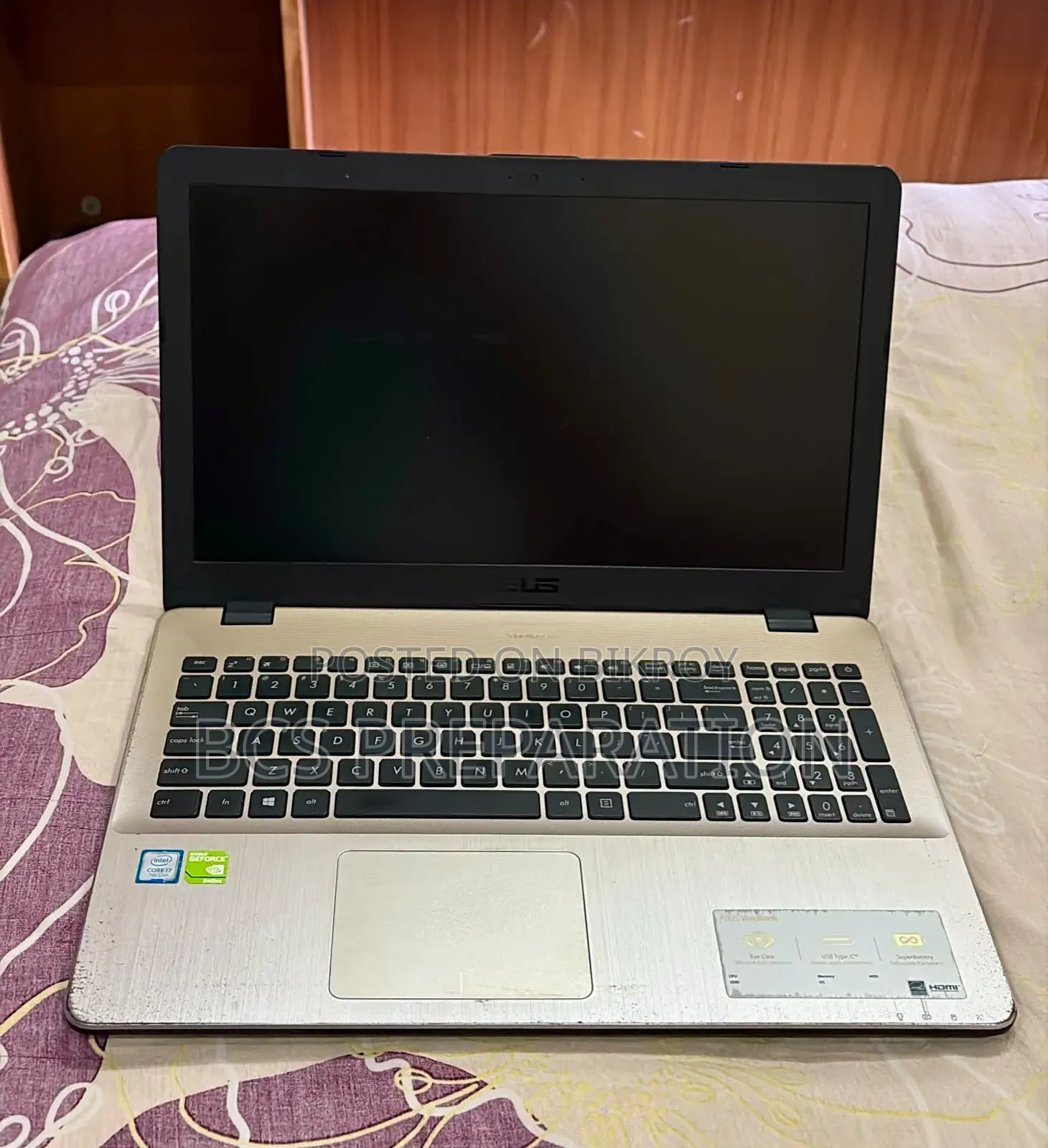 Laptop ASUS Vivobook 15 8GB Intel Core I7 HDD+SSD 1TB