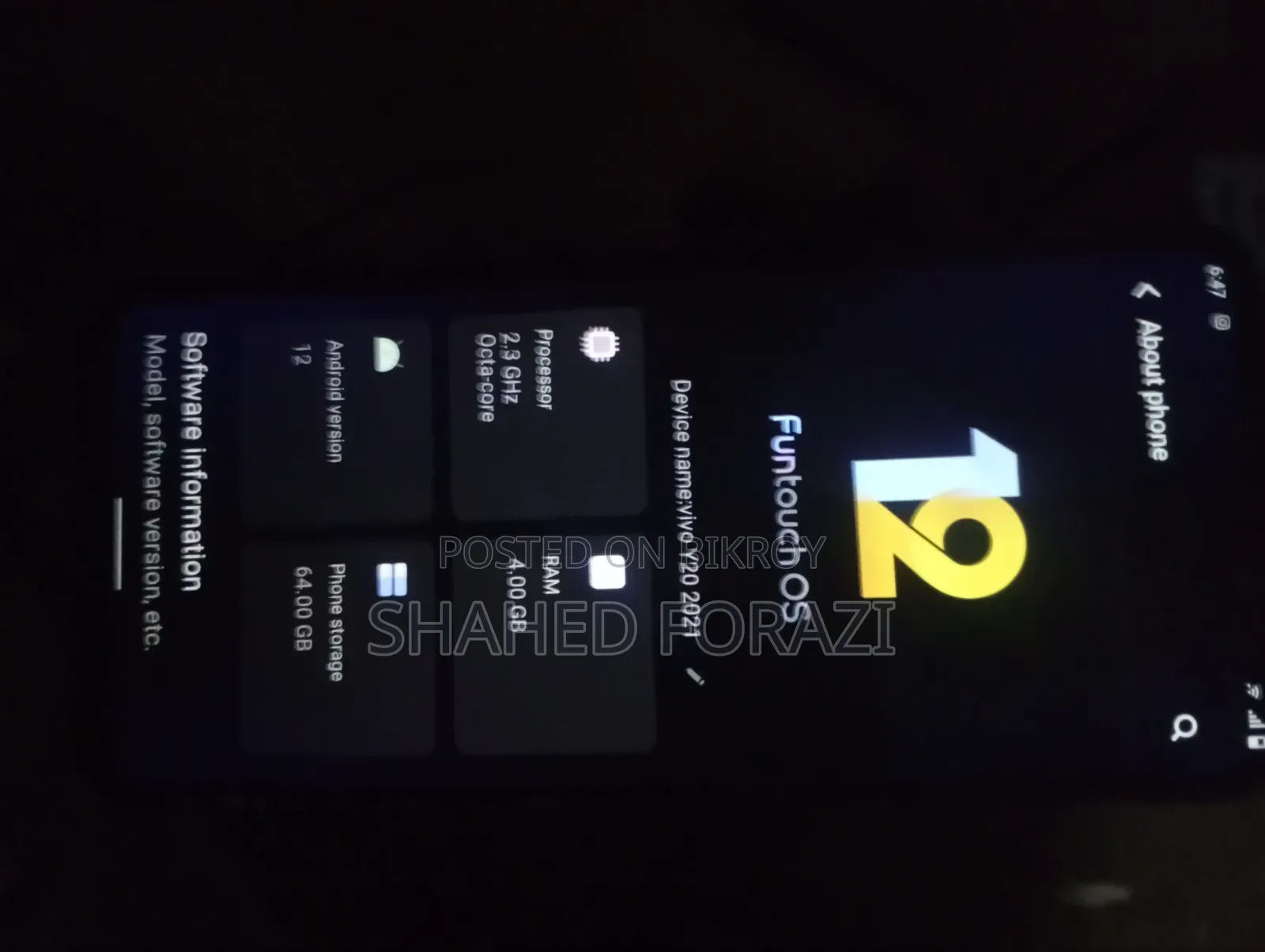 Vivo Y20 64 GB Gray