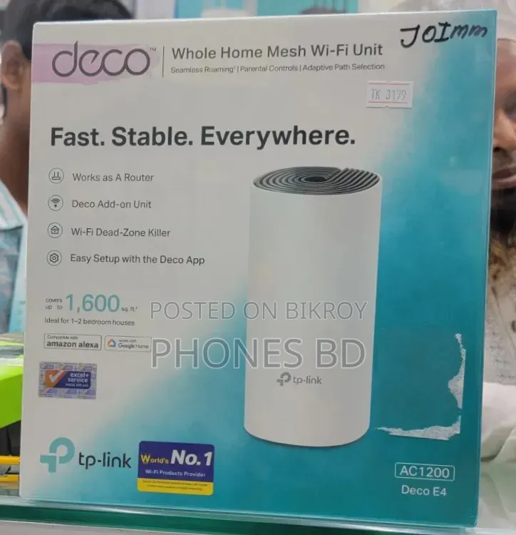 TP-Link Deco E4 AC1200 Dual-Band Mesh Router (1 Pack)