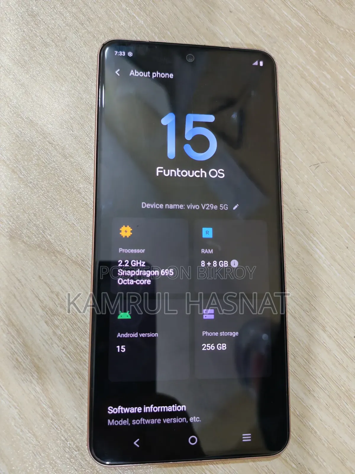 Vivo V29e 5G 256 GB Rose Gold
