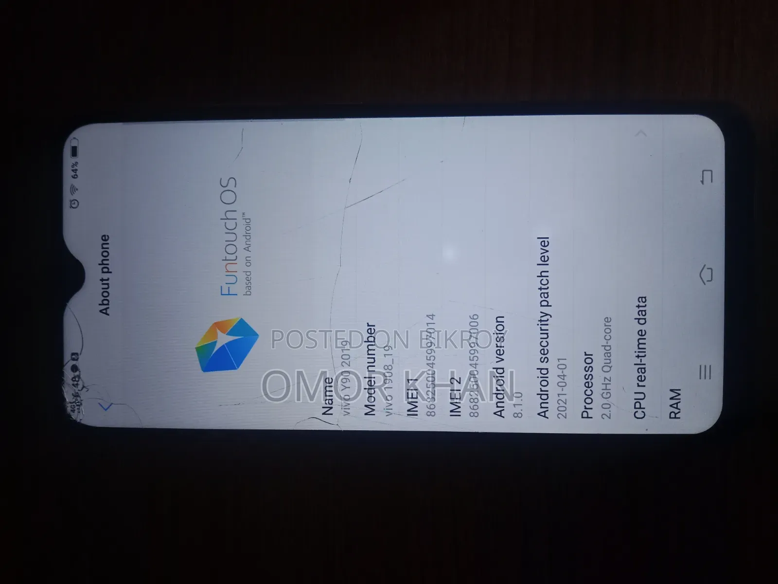Vivo Y90 32 GB Bronze