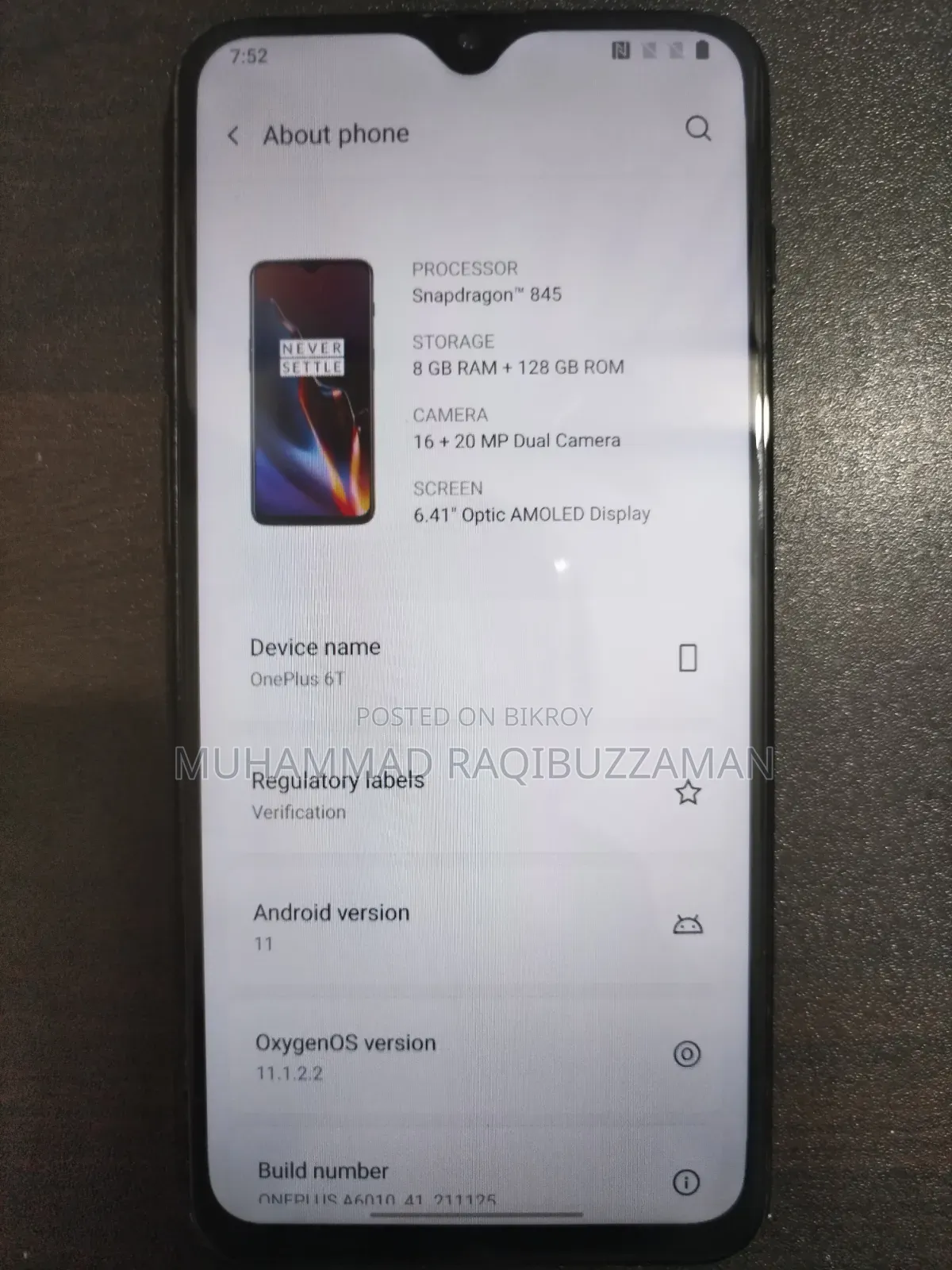 OnePlus 6T 128 GB Black