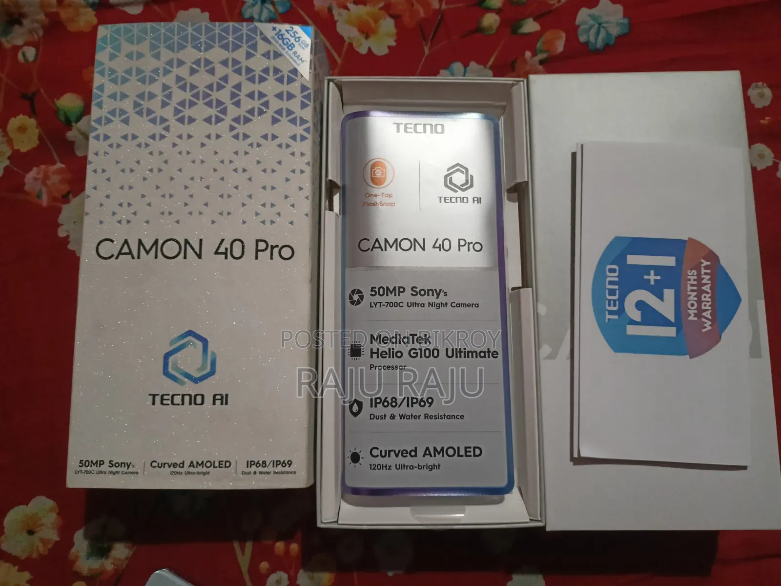 Tecno Camon 40 Pro 4G 256 GB Silver