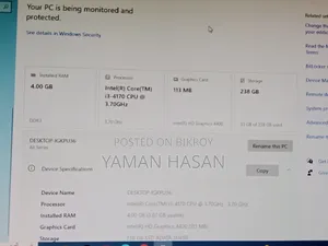 Desktop Computer Asus 4GB Intel Core i3 SSD 256GB