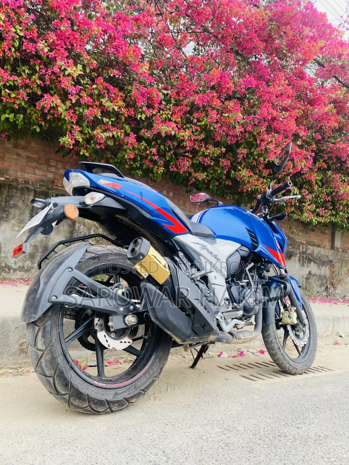 TVS Apache RTR 160 4V 2024 Blue