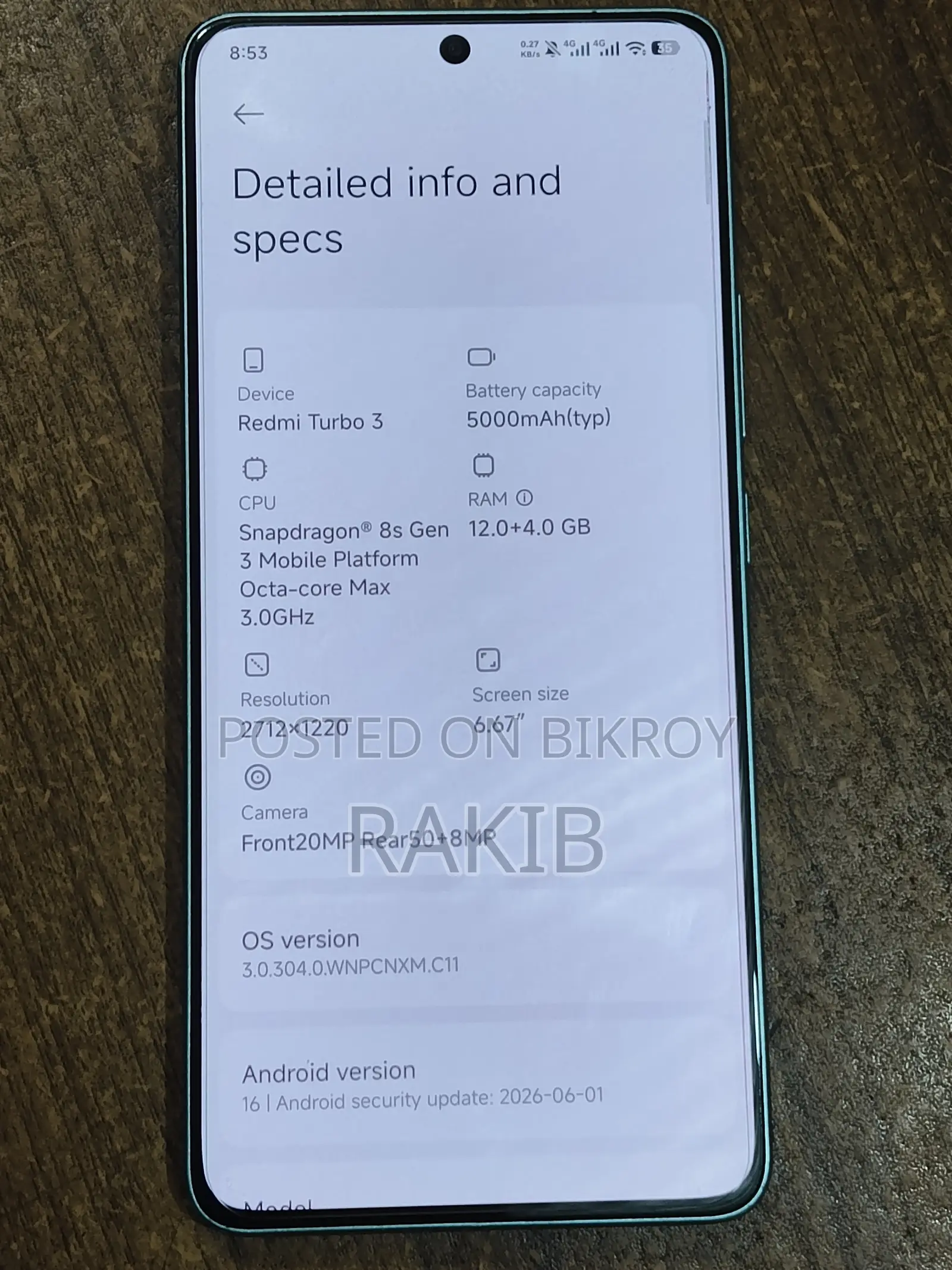 Xiaomi Redmi Turbo 3 256 GB Green