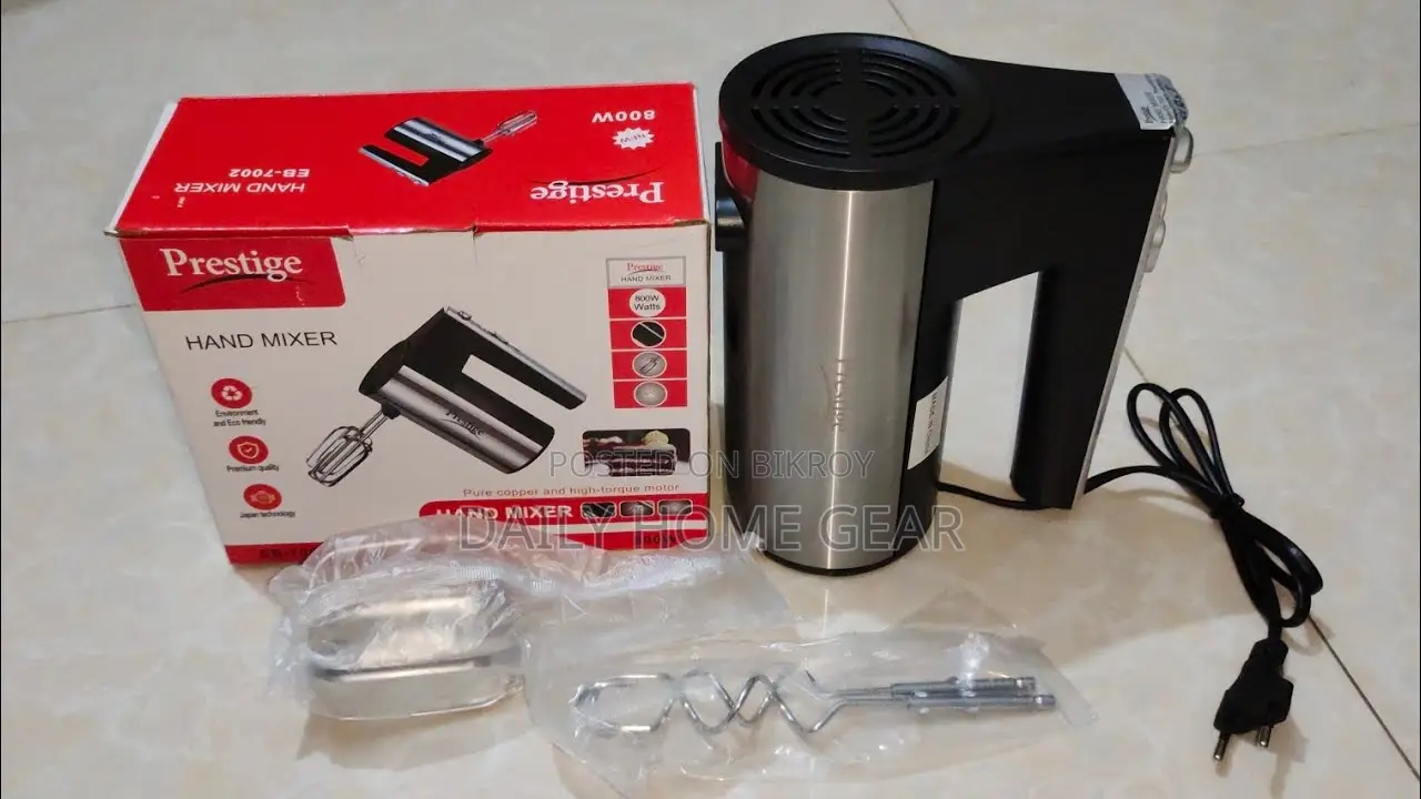 Prestige EB-7002 Hand Mixer 800W — স্টেইনলেস স্টিল বিটার সহ (নতুন)
