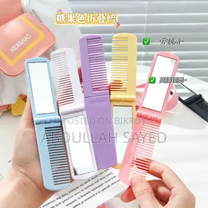 Men's Portable Folding Pocket Comb With Mirror