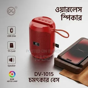 Product Title: DV-1015 RGB Wireless Bluetooth Speaker With Good  - Red