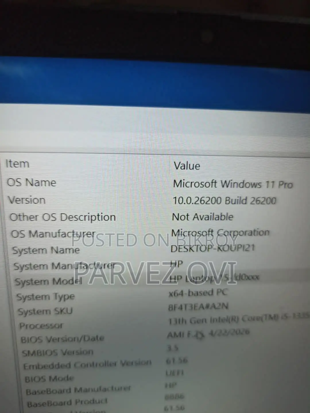 New Laptop HP 15-fd0290ns 8GB Intel Core i5 SSD 512GB